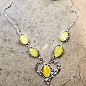 New Dichroic Glass 925 Silver Necklace.